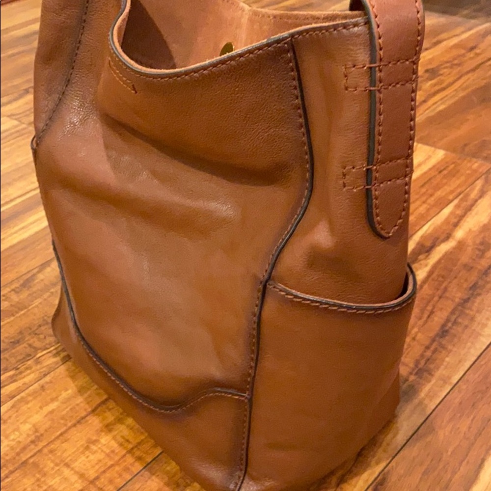 Cognac leather Frye bag, NWT - Picture 7 of 7